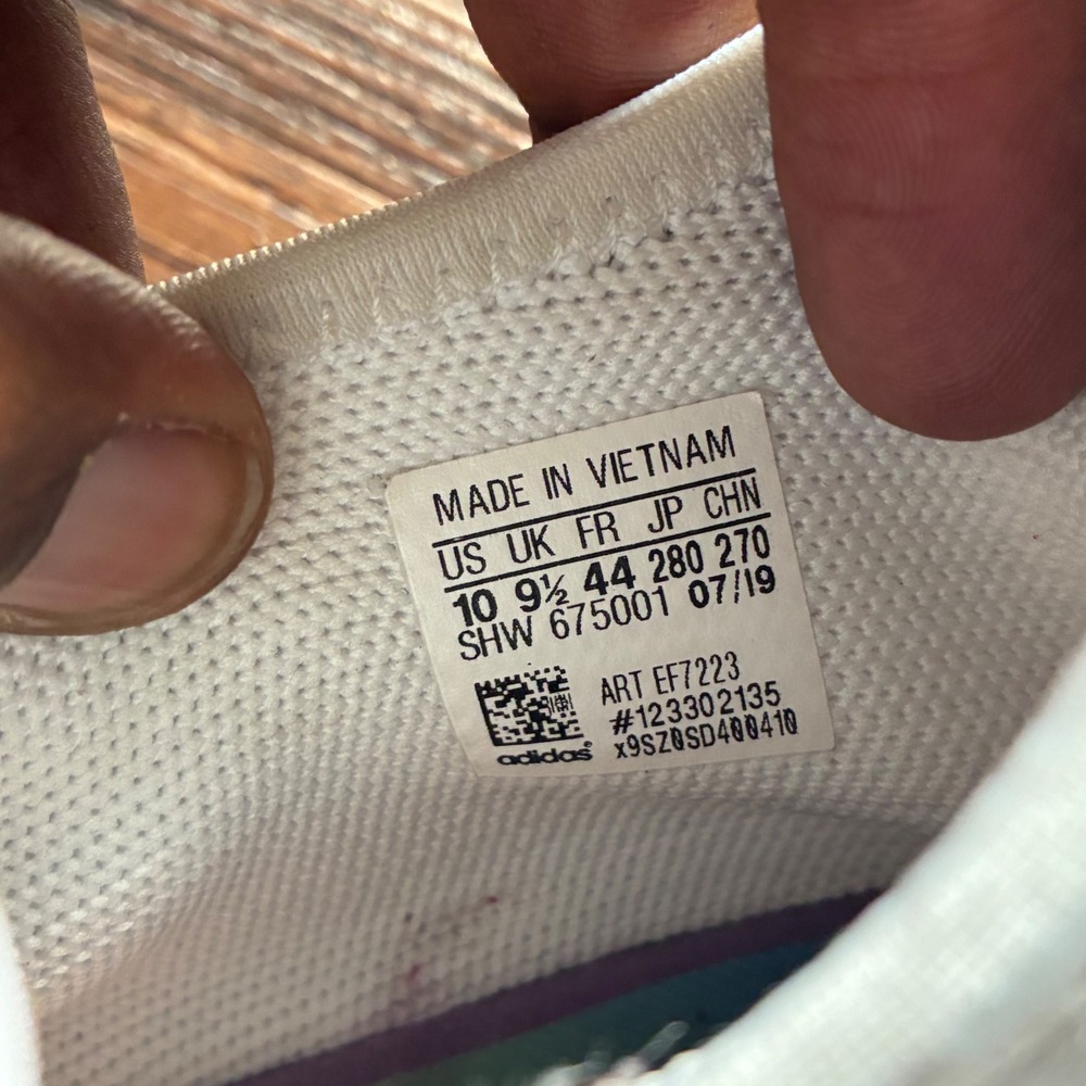 Adidas Pharrell Williams Human Made Hu NMD Shoes Mens Size 10 White Red EF7223 - Picture 6 of 10